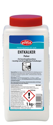 Eilfix Entkalker Pulver für alle gewerblichen Spülmaschinen, 5 Kg