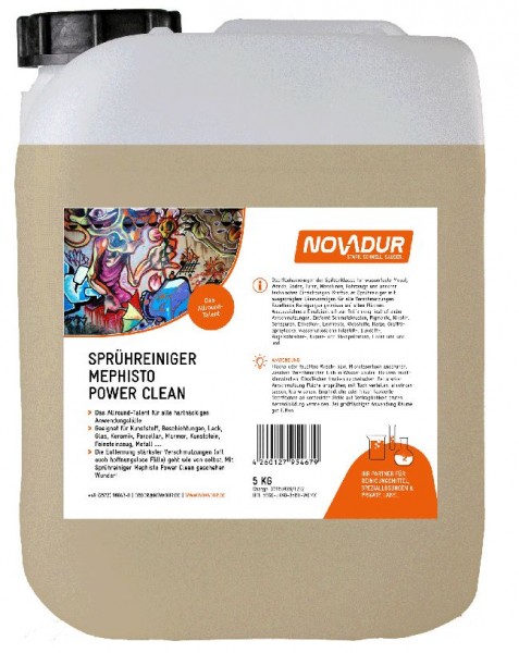 NOVADUR Sprühreiniger Mephisto Power-Clean, 5 Liter