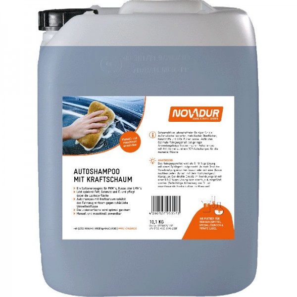 NOVADUR Autoshampoo mit Kraftschaum, 10 Liter