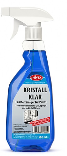 Eilfix Kristall - Klar Fensterreiniger mit Sprühkopf, 1 Liter