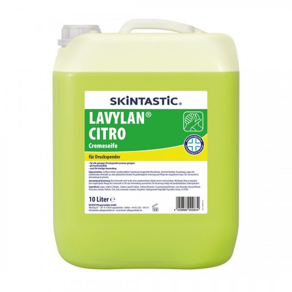 Skintastic Lavylan Citro - Cremeseife für Spendersysteme, 10 Liter