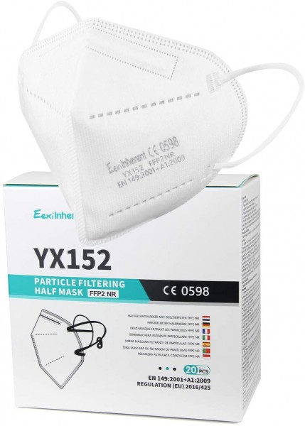 YX152 Partikelfilternde FFP2 Halbmaske ohne Ventil, Box á 20 Stück