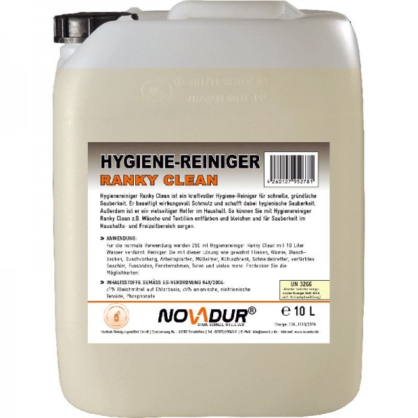 NOVADUR Hygiene-Reiniger Ranky-Clean, 10 Liter